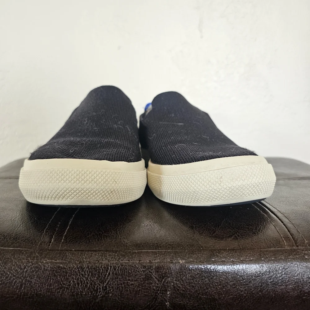 Rothys Black Blue Slip On Super Comfy City Smart Casual Flats‎ Shoes Sz 8.5